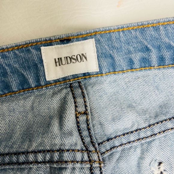 HUDSON WOMENS BLUE JEANS SIZE 32 stars prints high rise - Picture 10 of 12